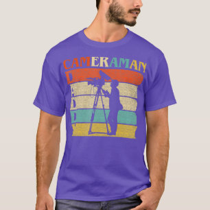 Retro Vintag Daddy Cameraman Filmmakamera T-Shirt