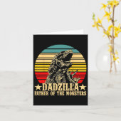 Retro Vintag Dadzilla Vater der Monster Karte (Gelbe Blume)