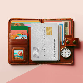 Retro Vintag Damask Kreditkarte Geburtstagspartei Einladung