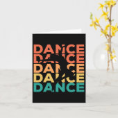 Retro Vintag Dancing Gift für Tänzer Karte (Gelbe Blume)
