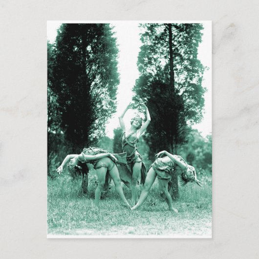 Retro Vintag Dancing Women Wild Women Postkarte (Vorderseite)