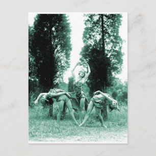 Retro Vintag Dancing Women Wild Women Postkarte