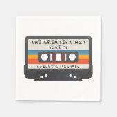 Retro Vintag die Beste Cassette Hochzeit Serviette (Vorderseite)