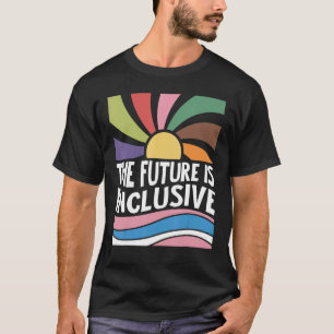 Retro Vintag die Zukunft ist inklusiv LGBT Gay Rig T-Shirt