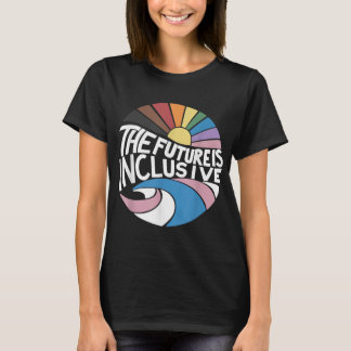 Retro Vintag die Zukunft ist inklusiv LGBT Gay Rig T-Shirt
