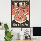 Retro Vintag Donuts Business Poster (Heimbüro)