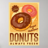 Retro Vintag Donuts Business Poster (Vorne)