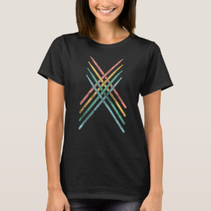 Retro Vintag Drummer 70er 80er gestörter Drum Sti T-Shirt