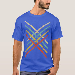 Retro Vintag Drummer 70er 80er gestörter Drum Sti T-Shirt