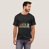 Retro Vintag Drummer-Evolution T-Shirt (Vorne ganz)
