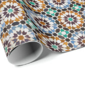 Retro Vintag Earthy Tones Mitte Jahrhundert Modern Geschenkpapier (Rolleneckpunkt)