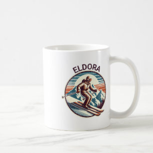 Retro Vintag Eldora Colorado Ski Resort Winter Sk Kaffeetasse