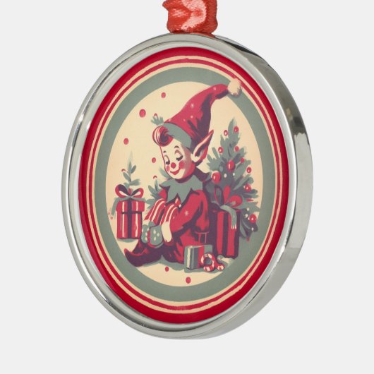 Retro Vintag Elf Ornament (Links)