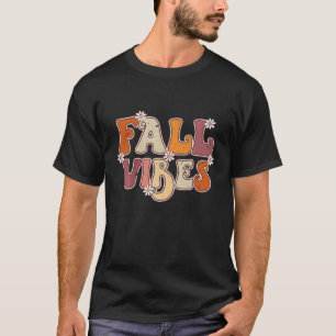 Retro Vintag Fall Vibes Daisy Blume glücklich Viel T-Shirt