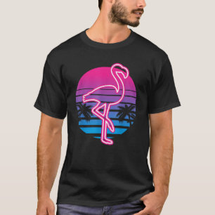 Retro Vintag Flamingo Bird Lover Summer T-Shirt