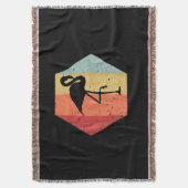 Retro Vintag Flamingo | Niedlich Flamingo Lover Decke (Vorderseite Vertikal)
