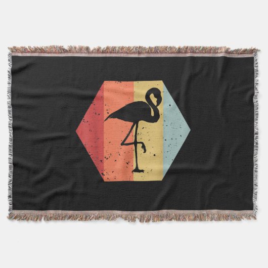 Retro Vintag Flamingo | Niedlich Flamingo Lover Decke (Vorderseite)