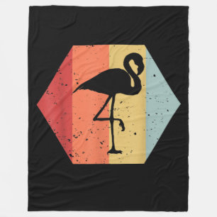 Retro Vintag Flamingo Niedlich Flamingo Lover Fleecedecke