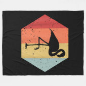 Retro Vintag Flamingo | Niedlich Flamingo Lover Fleecedecke (Vorderseite (Horizontal))
