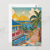 Retro Vintag Florida Postkarte (Vorne/Hinten)