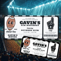 Retro Vintag Football Ticket Sport Geburtstagspart