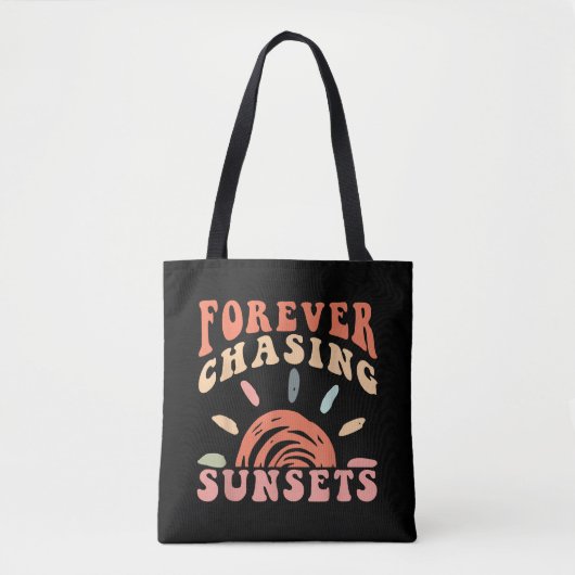 Retro Vintag Forever Jagen Sunsets Sommerferien Tasche (Vorderseite)