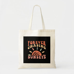 Retro Vintag Forever Jagen Sunsets Sommerferien Tragetasche