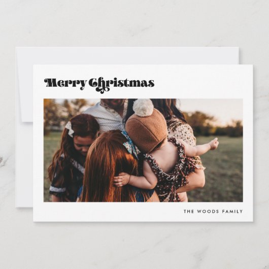 Retro Vintag Frohe Weihnachten 2 Foto (Vorderseite)