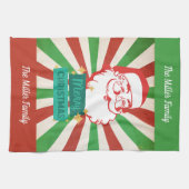 Retro Vintag Frohe Weihnachten Weihnachten Individ Geschirrtuch (Horizontal)