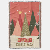 Retro/Vintag Frohe Weihnachtsbaum Decke (Vorderseite Vertikal)