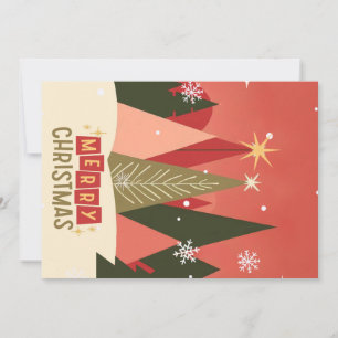 Retro/Vintag Frohe Weihnachtsbaum Feiertagskarte