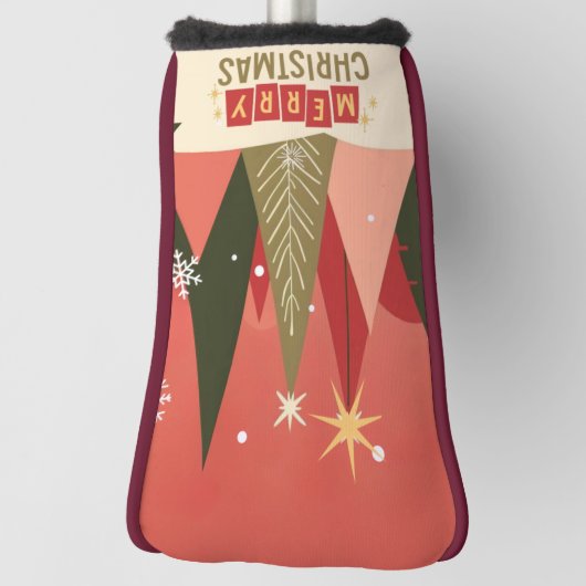 Retro/Vintag Frohe Weihnachtsbaum Golf Headcover (Rotieren 90)