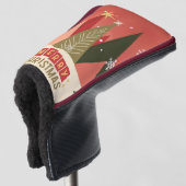 Retro/Vintag Frohe Weihnachtsbaum Golf Headcover (3/4 Vorderseite)