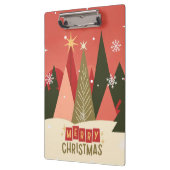 Retro/Vintag Frohe Weihnachtsbaum Klemmbrett (Links)