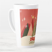 Retro/Vintag Frohe Weihnachtsbaum Milchtasse (Linke Ecke)