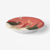 Retro/Vintag Frohe Weihnachtsbaum Pappteller (Gewinkelt)