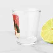Retro/Vintag Frohe Weihnachtsbaum Schnapsglas (Rechts)