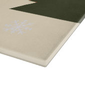 Retro/Vintag Frohe Weihnachtsbaum Schneidebrett (Ecke)