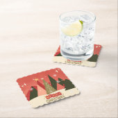 Retro/Vintag Frohe Weihnachtsbaum Untersetzer (Vor Ort)