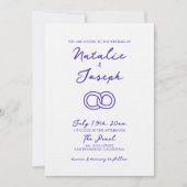 Retro Vintag Fun Einzigartige, moderne Hochzeit Einladung (Vorderseite)