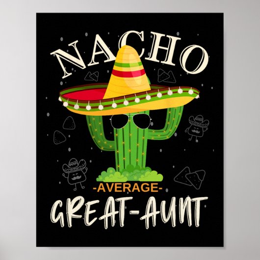 Retro Vintag Funny Nacho Durchschnitt Große Tante Poster (Vorne)