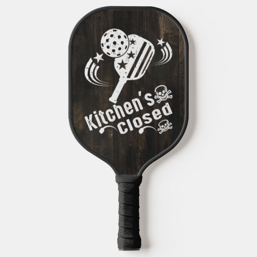 Retro Vintag Funny Pickleball Kitchen's Closed Schläger (Vorderseite)