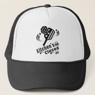 Retro Vintag Funny Pickleball Kitchen's Closed Truckerkappe