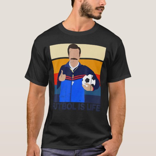 Retro Vintag Futbol ist lebenswichtig T-Shirt (Vorderseite)