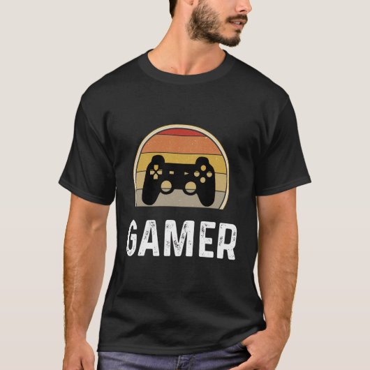 Retro Vintag Gamer Gaming Shirt Geschenke Jungs Te (Vorderseite)