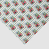 Retro Vintag gekachelt Weihnachten Weihnachten Seidenpapier (Ausschnitt)