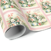 Retro Vintag gekachelter Osterhasen Geschenkpapier (Rolleneckpunkt)