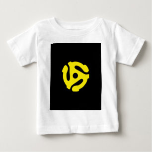 Retro Vintag-Gelb-45-Abstandhalter-DJ Baby T-shirt