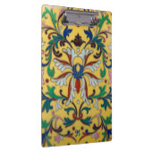 Retro Vintag Gelbblüte Botanisch Mit Monogramm Klemmbrett (Rechts)