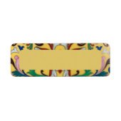 Retro Vintag Gelbe Minton Tile Botanisch (Vorne)